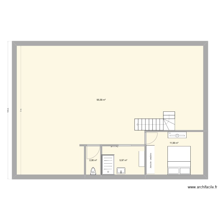 Maison à construire. Plan de 4 pièces et 116 m2