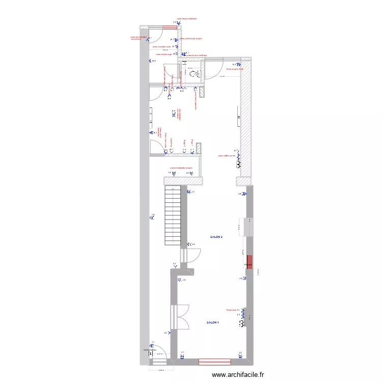 rez de chausse &eacute;lec. Plan de 