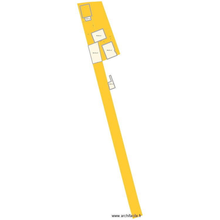 Proposition échange terrain limite séparative. Plan de 5 pièces et 351 m2