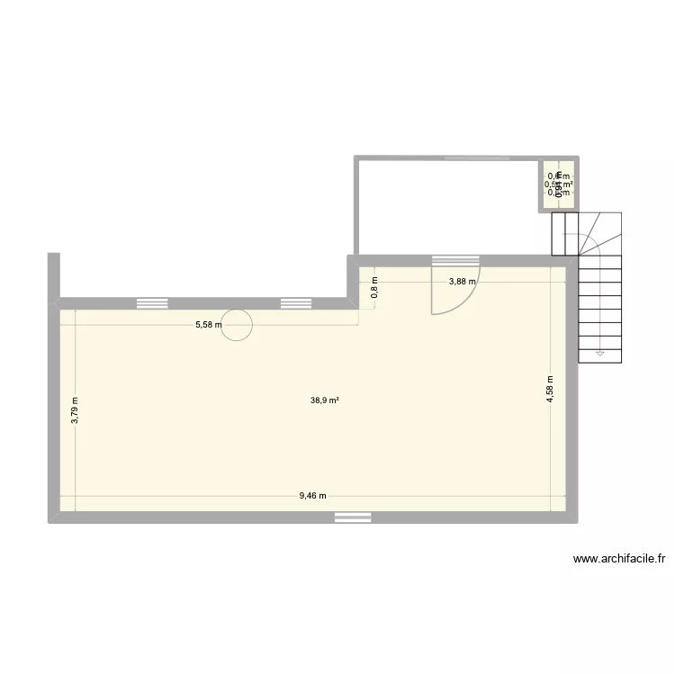 maison Vallieres cave. Plan de 2  et 39 m²