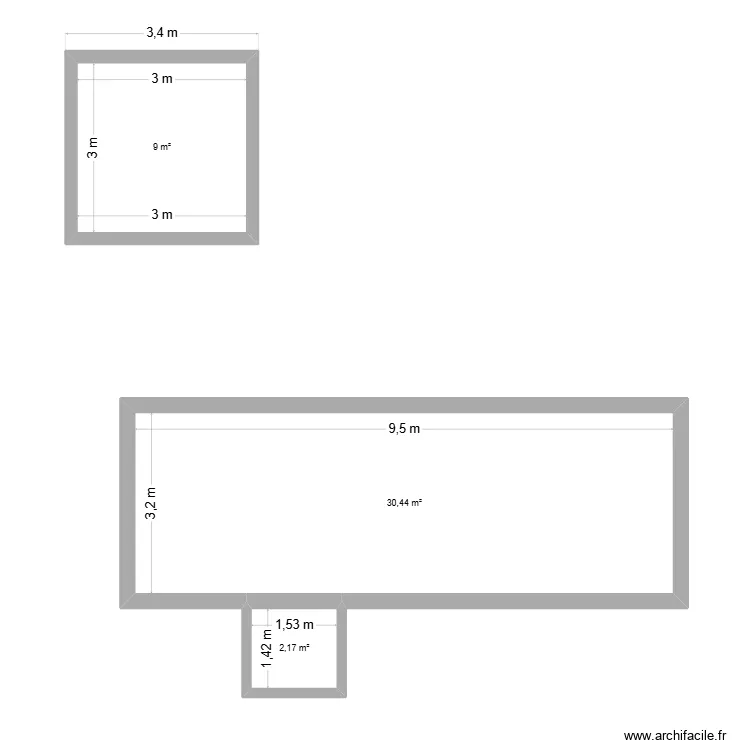 maison1. Plan de 3 et 42 m² maison1. Plan de 3 et 42 m²