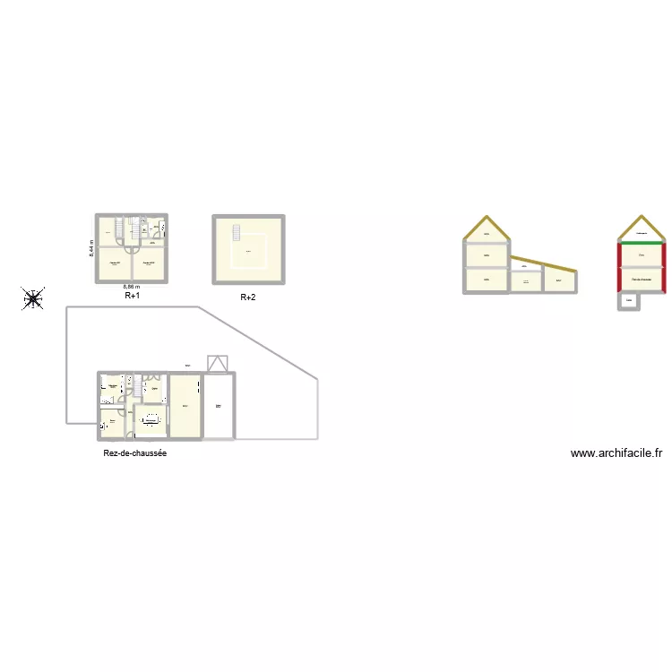 Rumegies selon Robin. Plan de 31  et 666 m²
