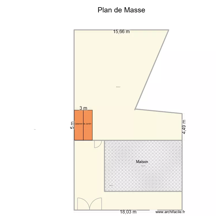 Plan de Masse. Plan de 3  et 464 m²