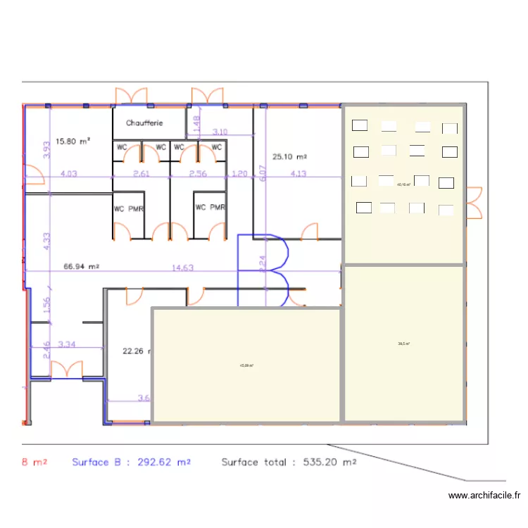 Orl&eacute;ans CAMPUS. Plan de 3  et 125 m²