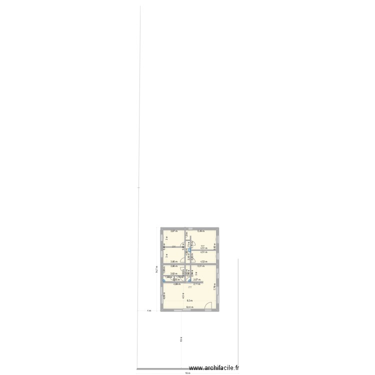 Projet construction parcelle gauche. Plan de 4 pièces et 126 m2