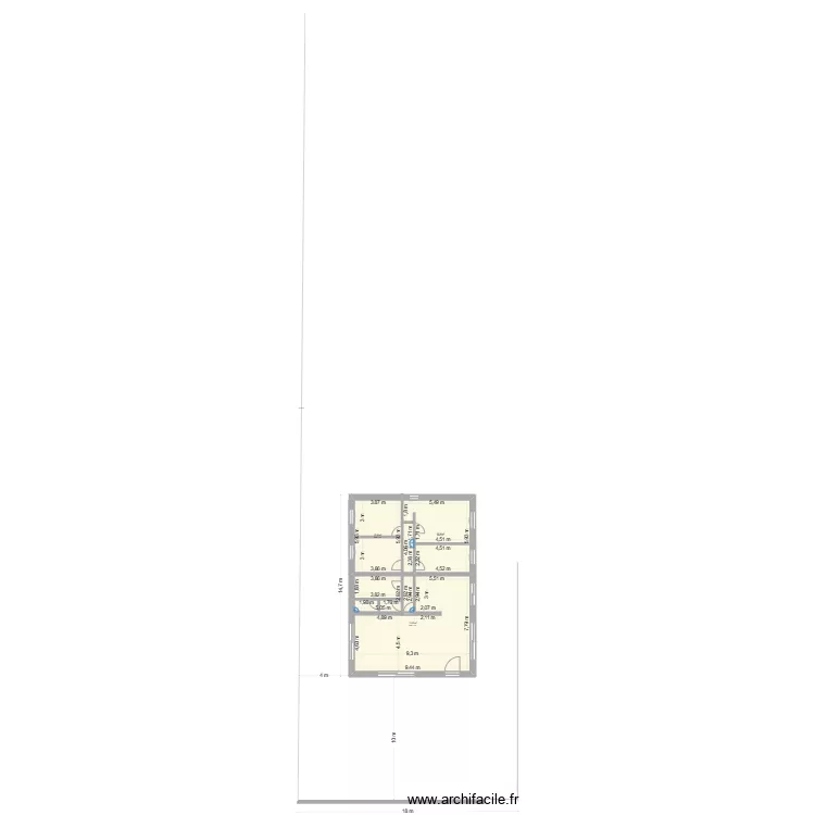 Projet construction parcelle gauche. Plan de Projet construction parcelle gauche. Plan de