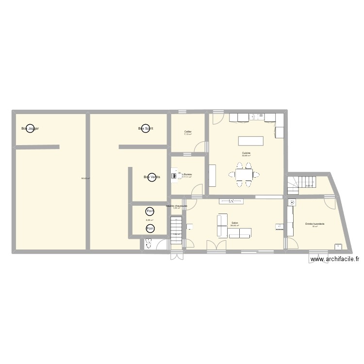 mas rdc. Plan de 10 pièces et 197 m2