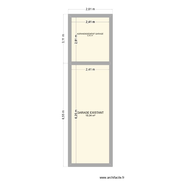 garage plan. Plan de 0 pièce et 0 m2