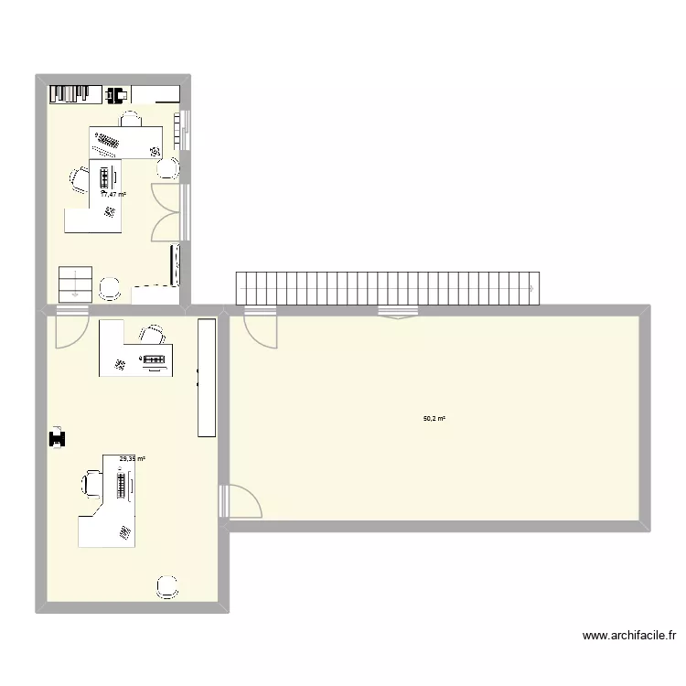 nitry. Plan de 3  et 97 m²