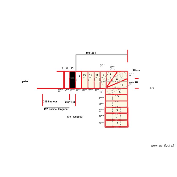 escalier version final m. Plan de 12 pièces et 3 m2
