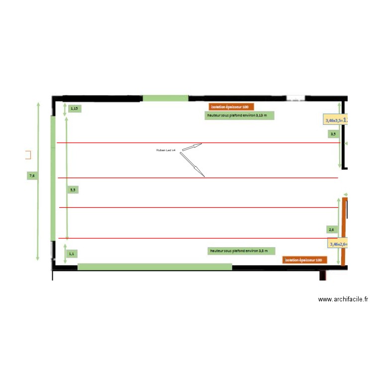 ruban led. Plan de 0 pièce et 0 m2