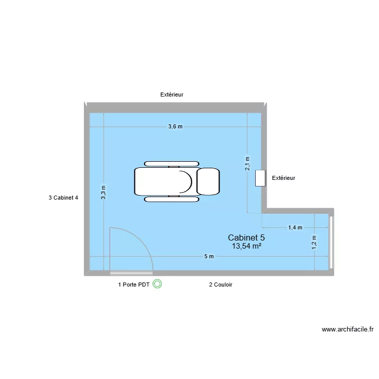 50683 Cabinet 5. Plan de 1 et 14 m² 50683 Cabinet 5. Plan de 1 et 14 m²