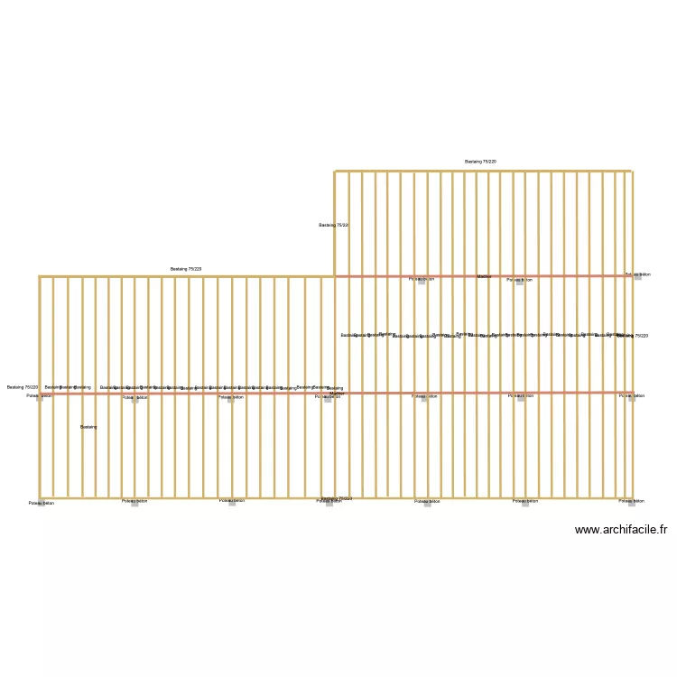 terrasse. Plan de 