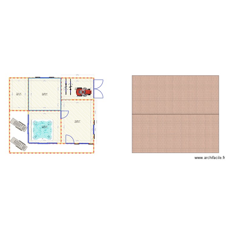 chalet livet. Plan de 5 pièces et 56 m2
