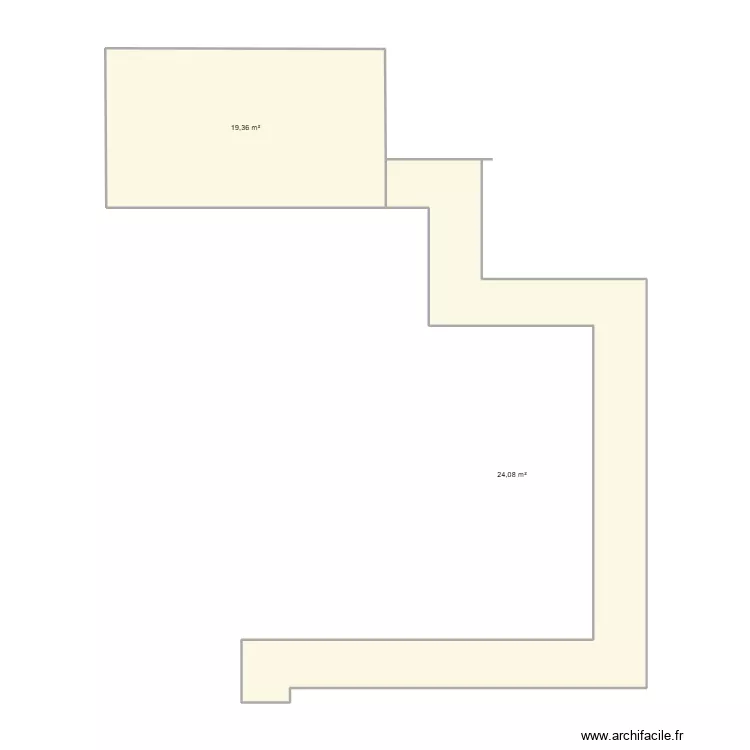 Guiter Palau del vidres. Plan de 2 pièces et 43 m²