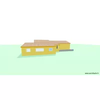 Extension + ext&eacute;rieur - sans escalier + Fen&egrave;tres - avec murs int&eacute;rieurs- V4