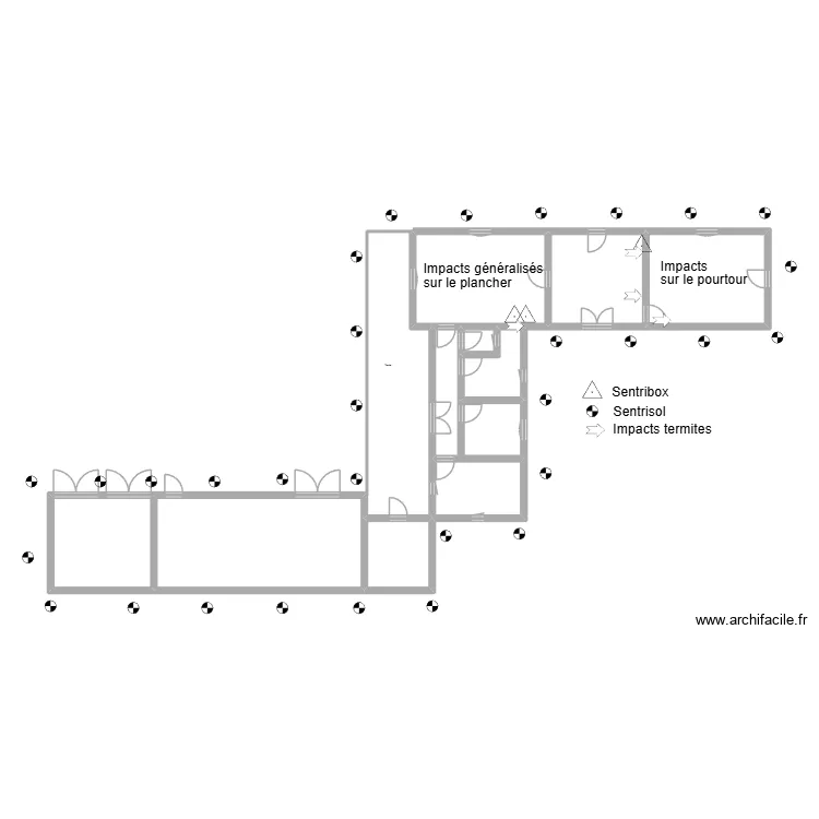 BERYRAND LEBAIL. Plan de 10 pièces et 150 m²