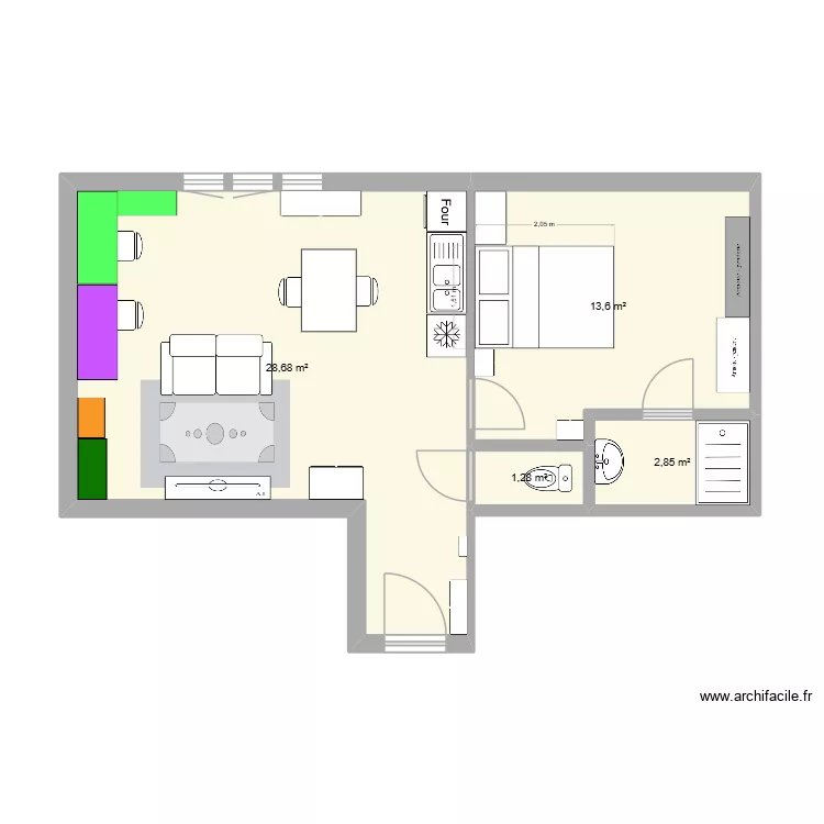 clémont.2. Plan de 4 et 46 m² clémont.2. Plan de 4 et 46 m²