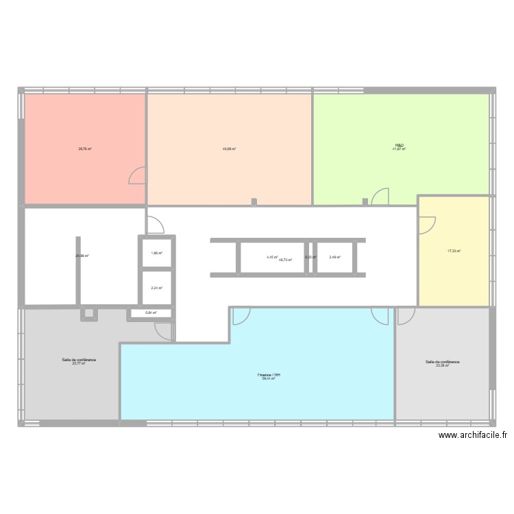 Étage 4_Gare 25. Plan de 15 pièces et 335 m2