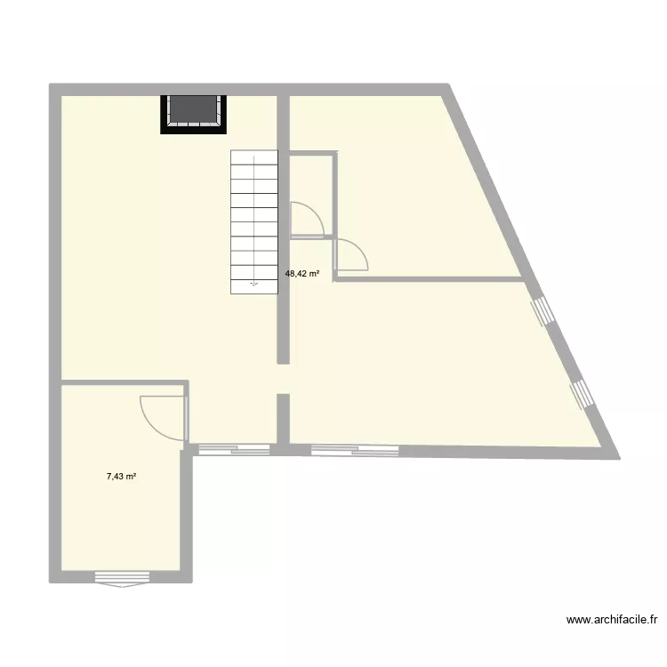 c&eacute;cile 2. Plan de 2  et 56 m²