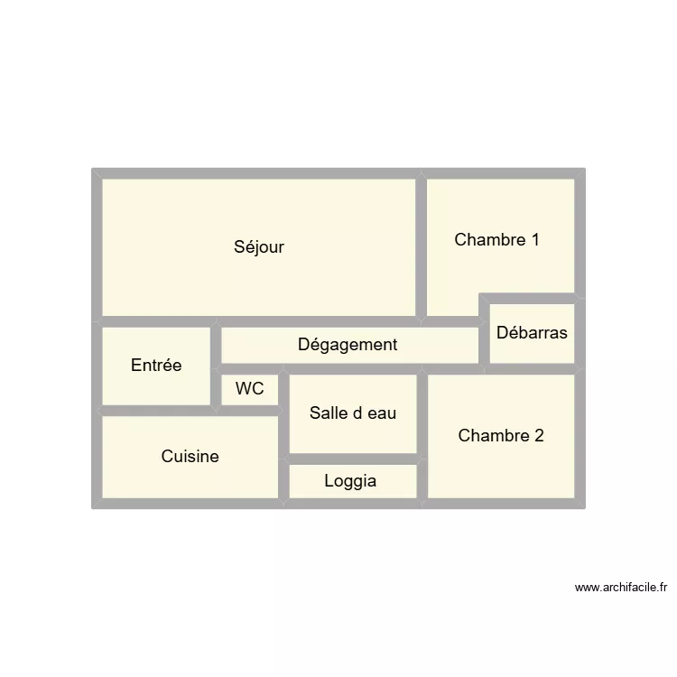 LE MOAL. Plan de 10  et 14 m²