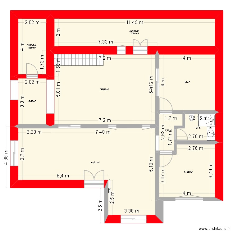 daaar  new. Plan de 9 pièces et 157 m2