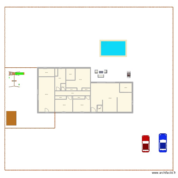CM 4. Plan de 16 pièces et 154 m2