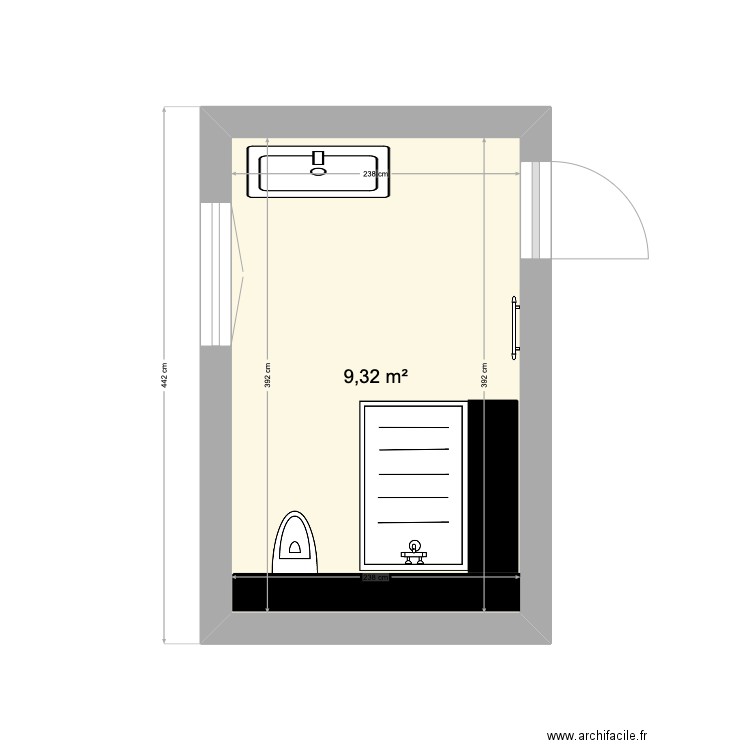 salle de bains R+1 Parentale. Plan de 0 pièce et 0 m2