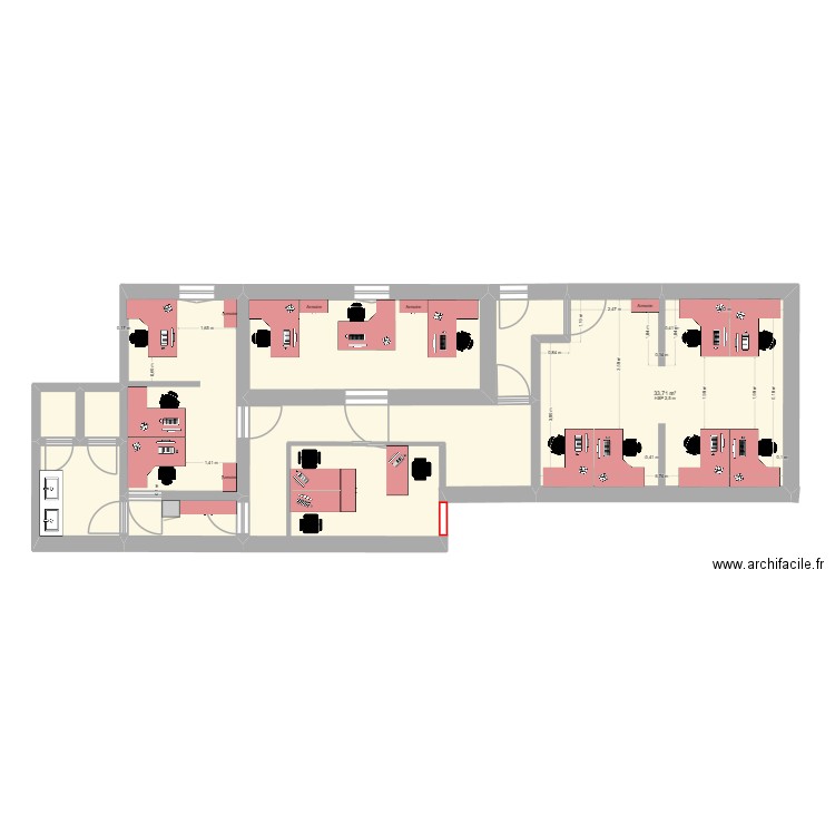 plan douiria 113524654. Plan de 8 pièces et 106 m2