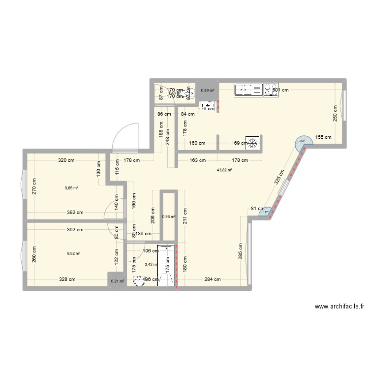 Plan appart Fleers. Plan de 0 pièce et 0 m2