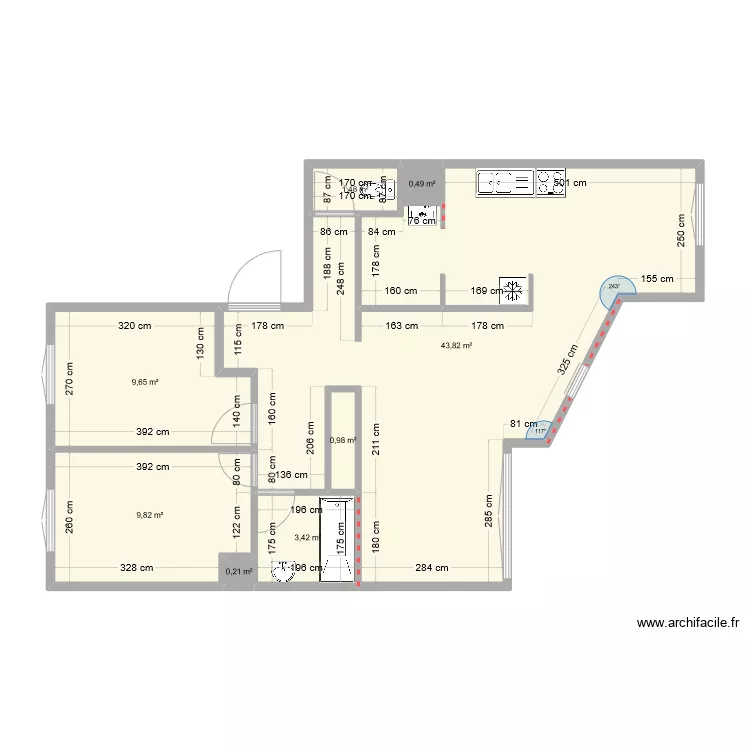 Plan appart Fleers. Plan de 