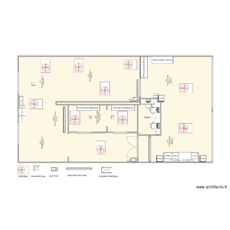espace 1 SENV. Plan de 5 pièces et 65 m2