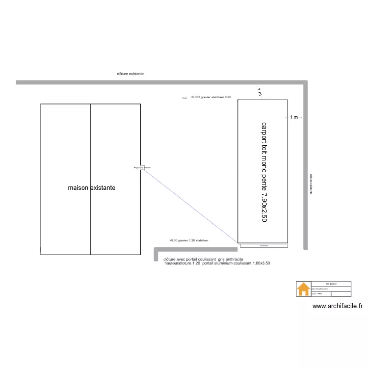 carport. Plan de carport. Plan de