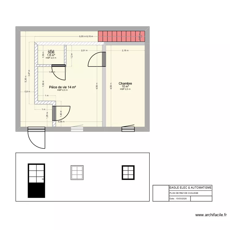 Cherbourg. Plan de 3 et 34 m² Cherbourg. Plan de 3 et 34 m²