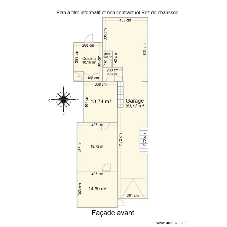 couvin Rez garage. Plan de 8 pièces et 124 m2
