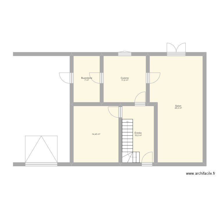 Maison Remonval Audric. Plan de 5 pièces et 72 m2