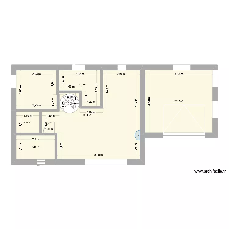 plan christophe rez de chaussee. Plan de 5  et 77 m²