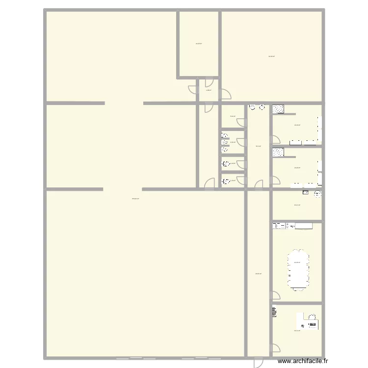 accueil mairie. Plan de 15  et 934 m²