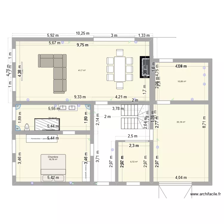 ORADOUR SUR GLANE PROJET. Plan de 6 Pièces et 123 m² ORADOUR SUR GLANE PROJET. Plan de 6 Pièces et 123 m²