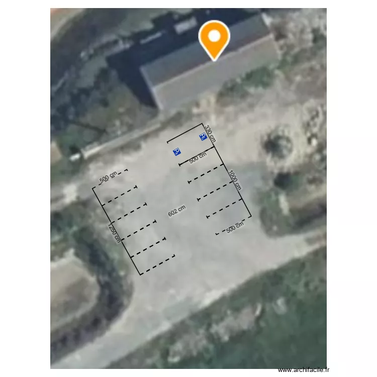 &Eacute;TAT PROJET&Eacute; DU STATIONNEMENT OSTR&Eacute;ICULTURE. Plan de 