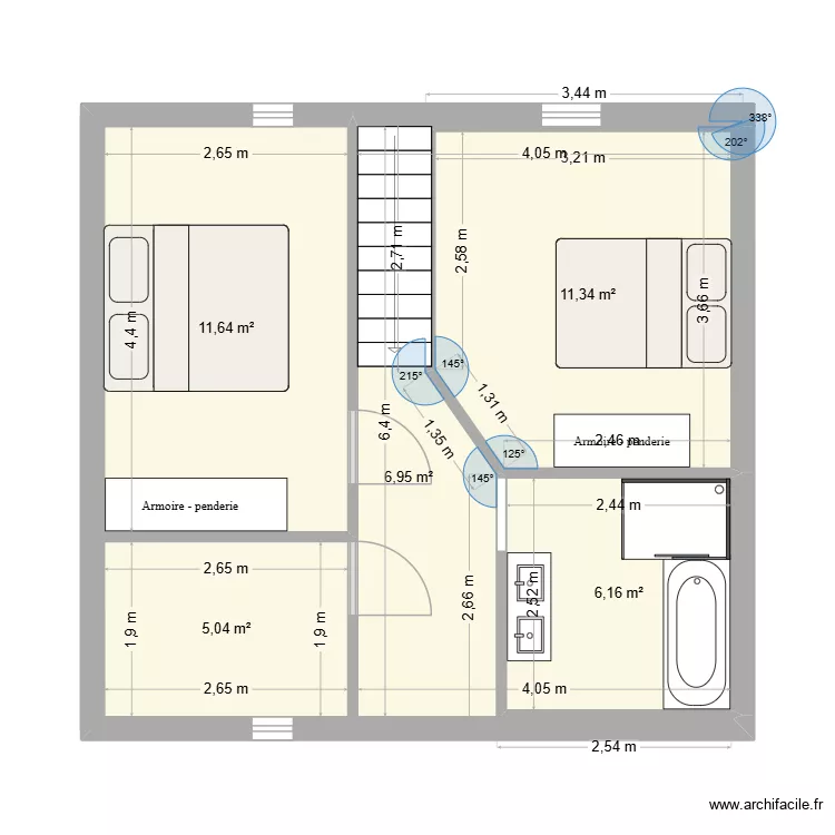 Etage. Plan de 5 et 41 m² Etage. Plan de 5 et 41 m²