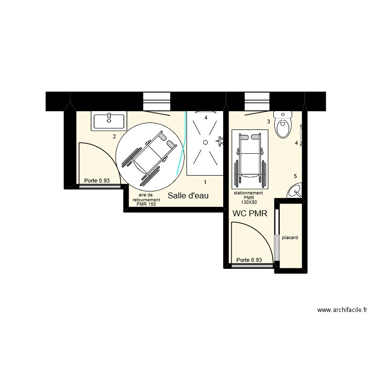Prieur Proposition Soliha. Plan de 3 pièces et 11 m2