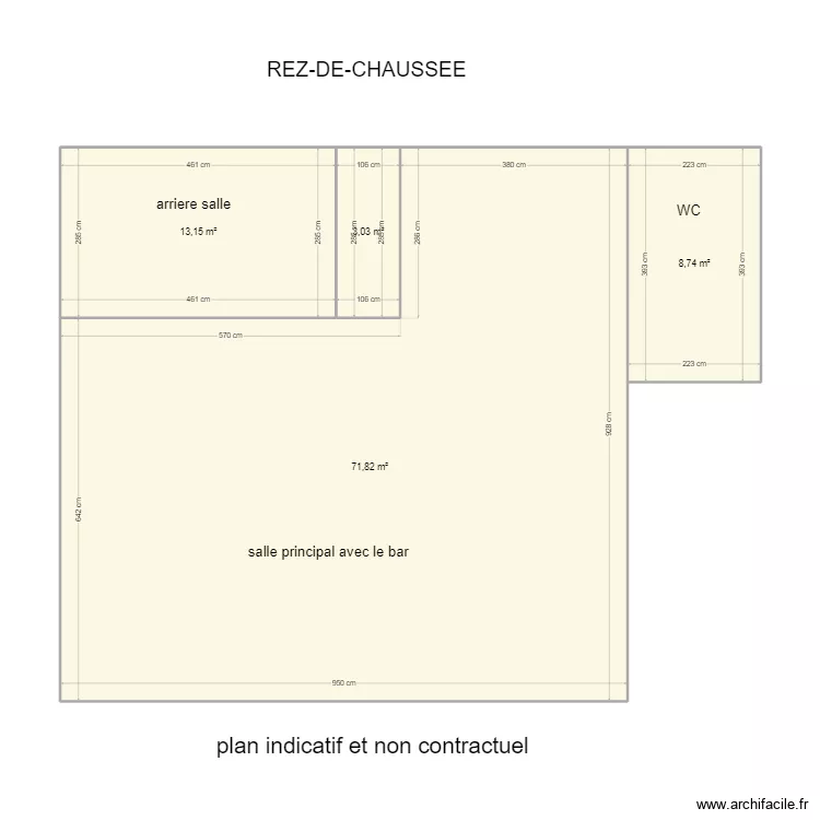 eau noire rez. Plan de 