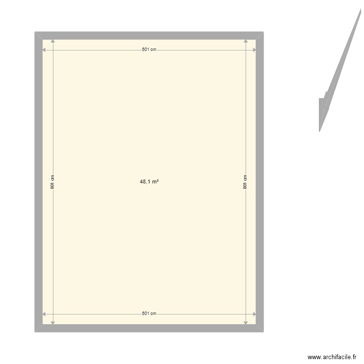 petit appart 2. Plan de 1 pièce et 48 m2