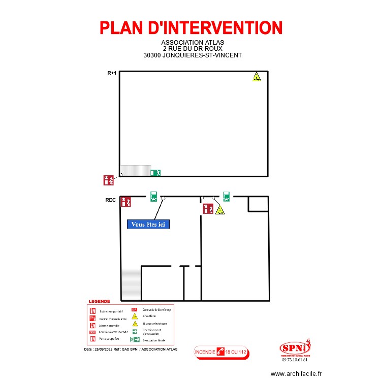 MOSQUE ATLAS JONQUIERE. Plan de 1 pièce et 789 m2