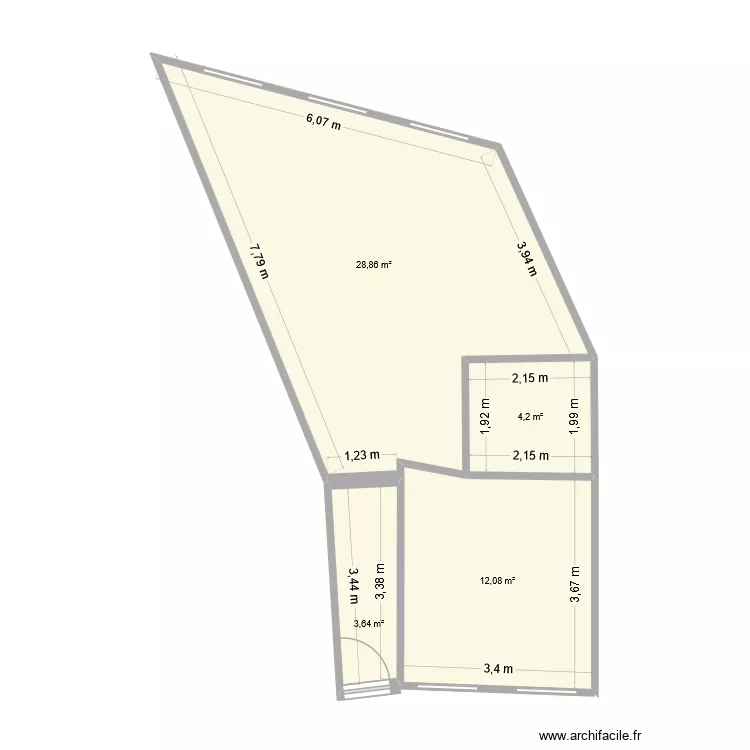 Appart 2 St pol. Plan de 4  et 49 m²