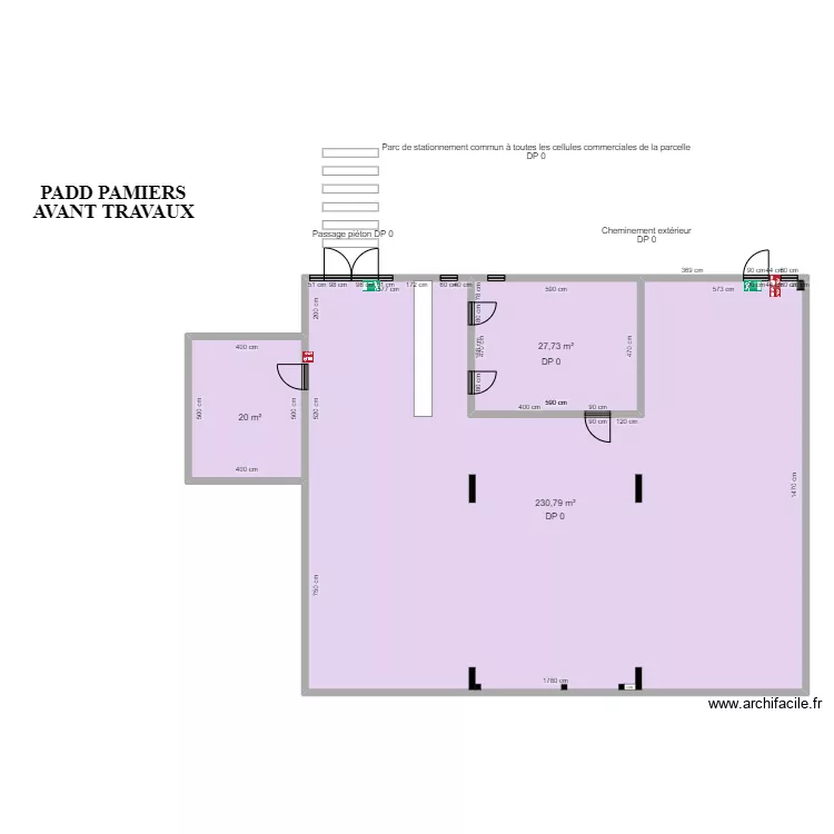 PADD PAMIERS AVANT TRAVAUX. Plan de 