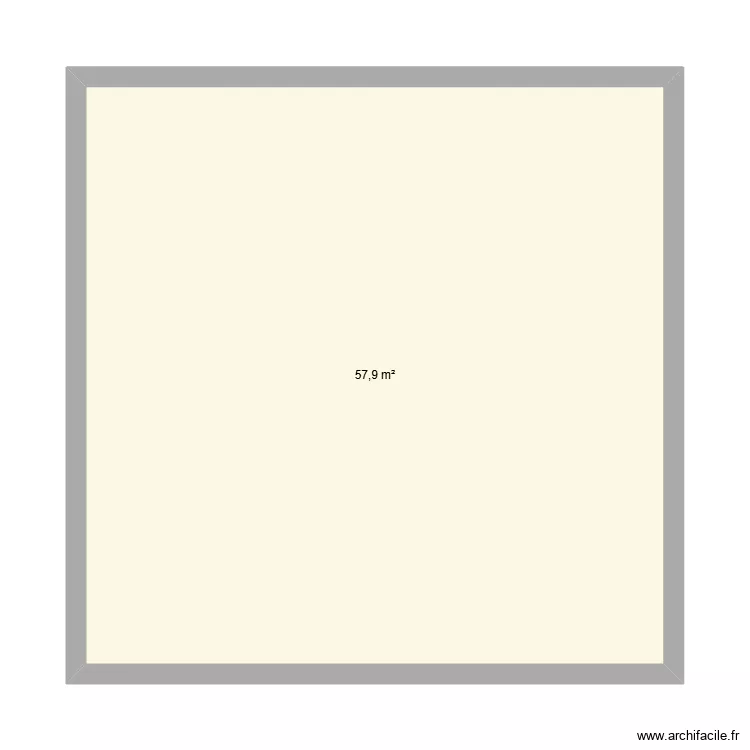 essai1. Plan de 1 pièce et 58 m²