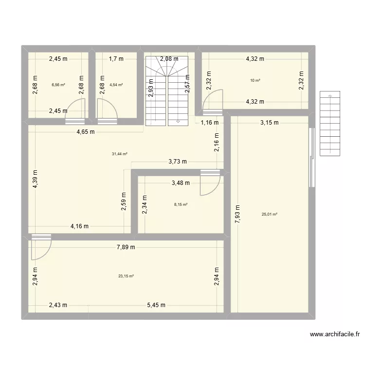 Sous-sol N°2. Plan de 7 et 109 m² Sous-sol N°2. Plan de 7 et 109 m²