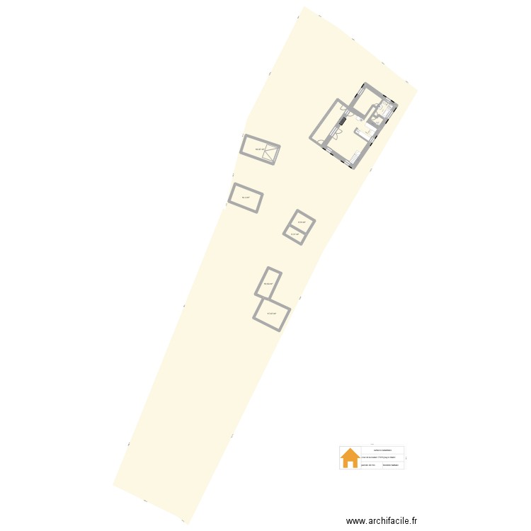 PARCELLE AVEC MAISON. Plan de 6 pièces et 73 m2